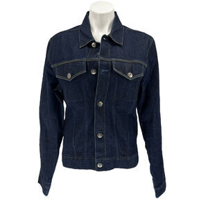 3x1 Oversized Trucker Denim Jacket M Women's 100% Cotton Classic Contrast Stitch